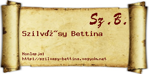 Szilvásy Bettina névjegykártya