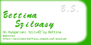 bettina szilvasy business card